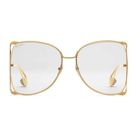 gucci oversize round frame metal glasses|gucci oversized round frame.